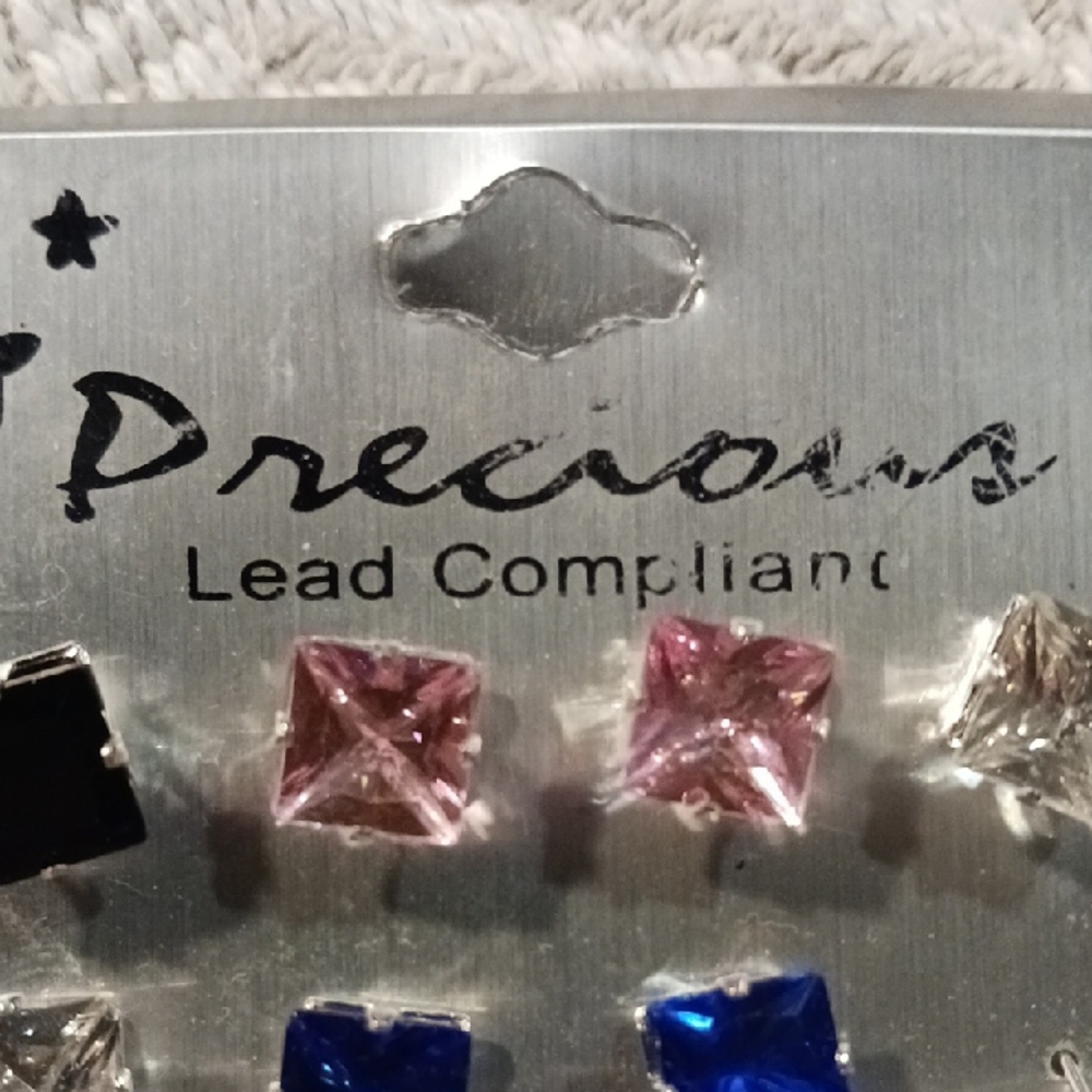 Multi-Color Stud Earring Set - Picture 2 of 4